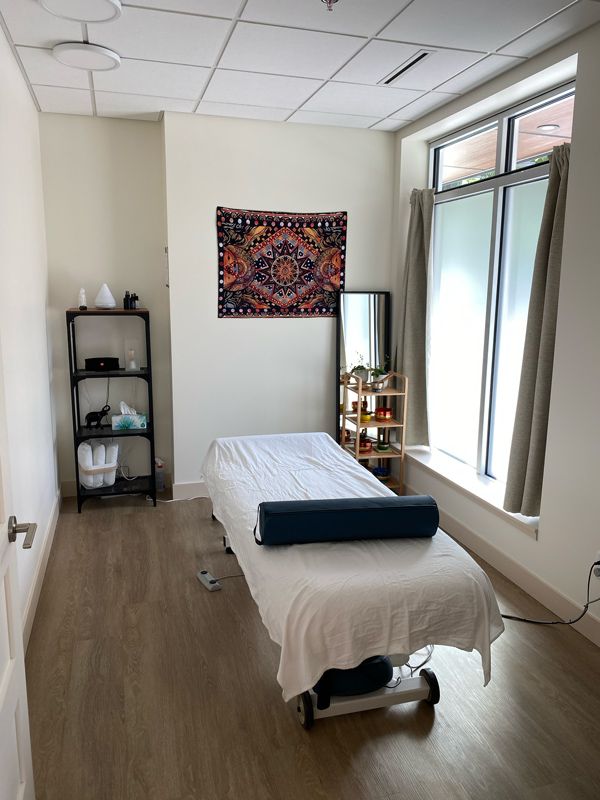 Practitioner room with massage table at Constellation Wellness